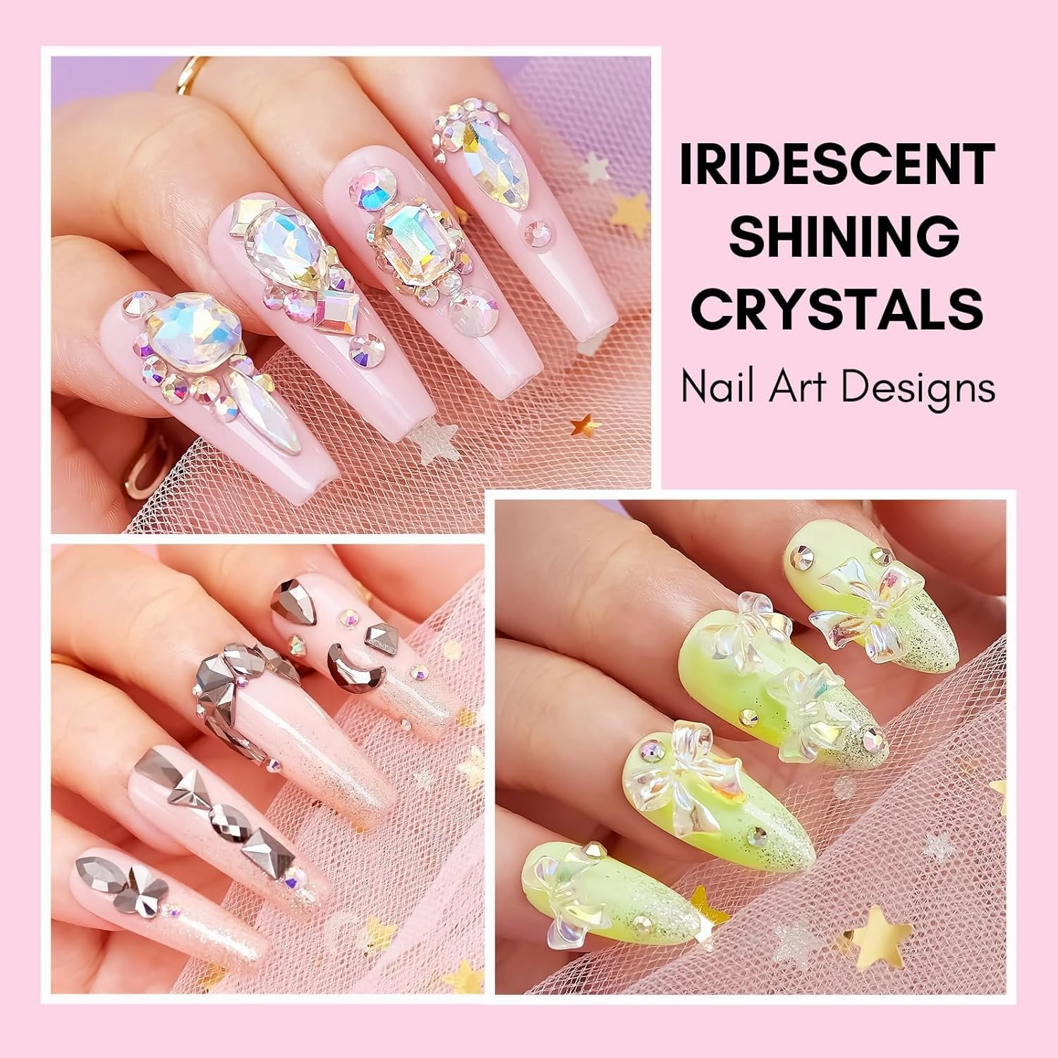 Makartt Gel Polish Nail Gems With Nail Rhinestone Glue Set,3775Pcs Nail Art Rhinestones Kit AB Crystal Nail Decorations,3D Nail Gel With Tweezer For Nail Design Nail Crafts Acrylic On Nails