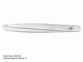 MBI EYEBROW TWEEZER SLANTED 4"