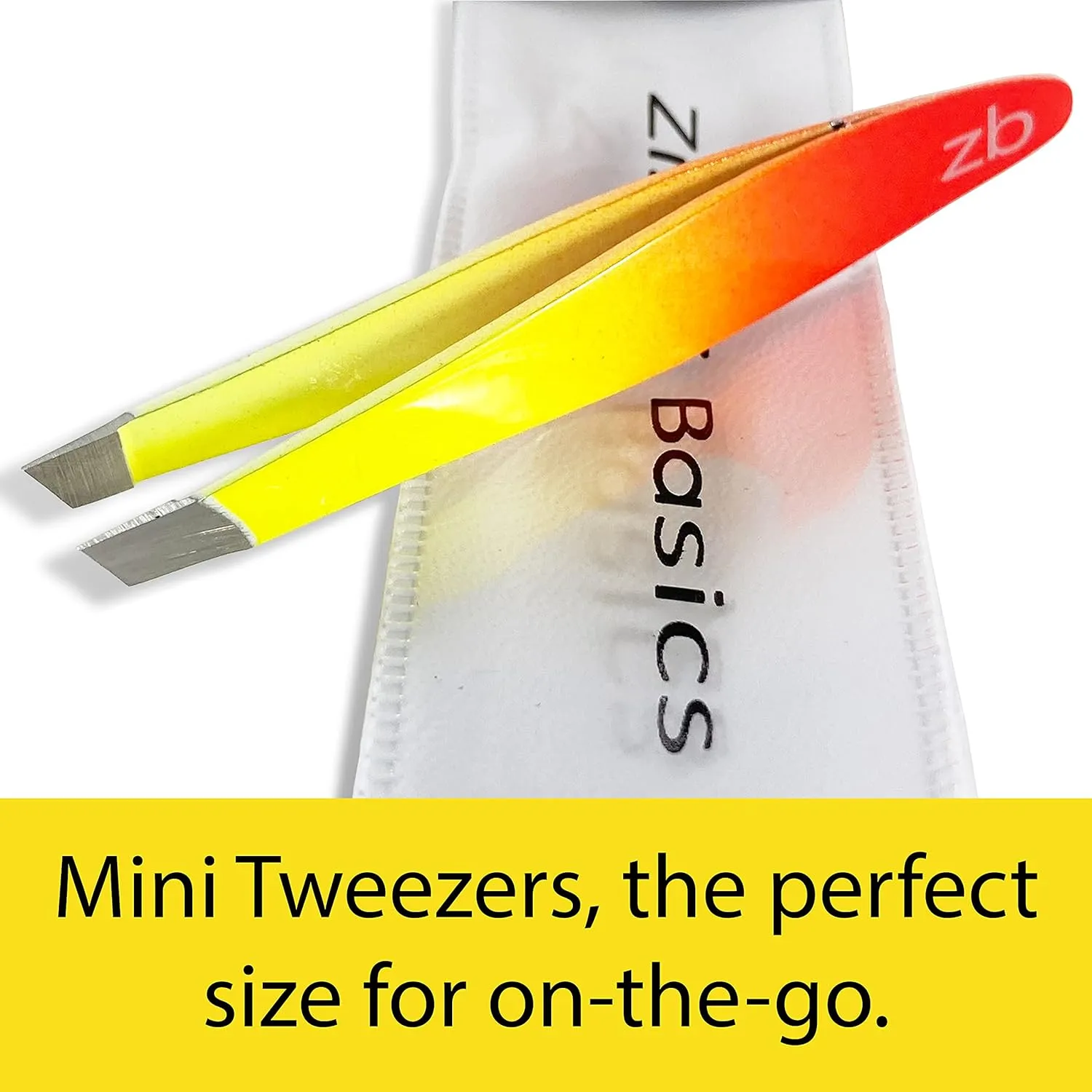 Mini Slant Tweezers - Best Tweezers for Eyebrow, Facial Hair Removal and your Precision Needs (Sherbet)