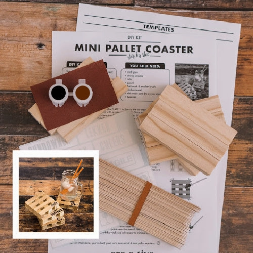 Mini Pallet Coaster DIY Kit