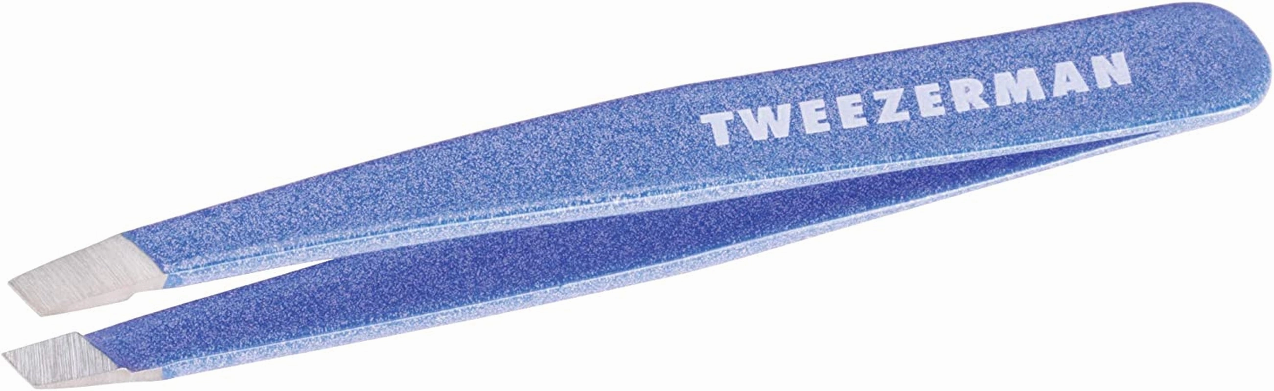 Mini Slant Travel Tweezers for Eyebrows, Travel Tweezers for Eyebrows, Facial Hair, Ingrown Hair (Blooming Lilac)