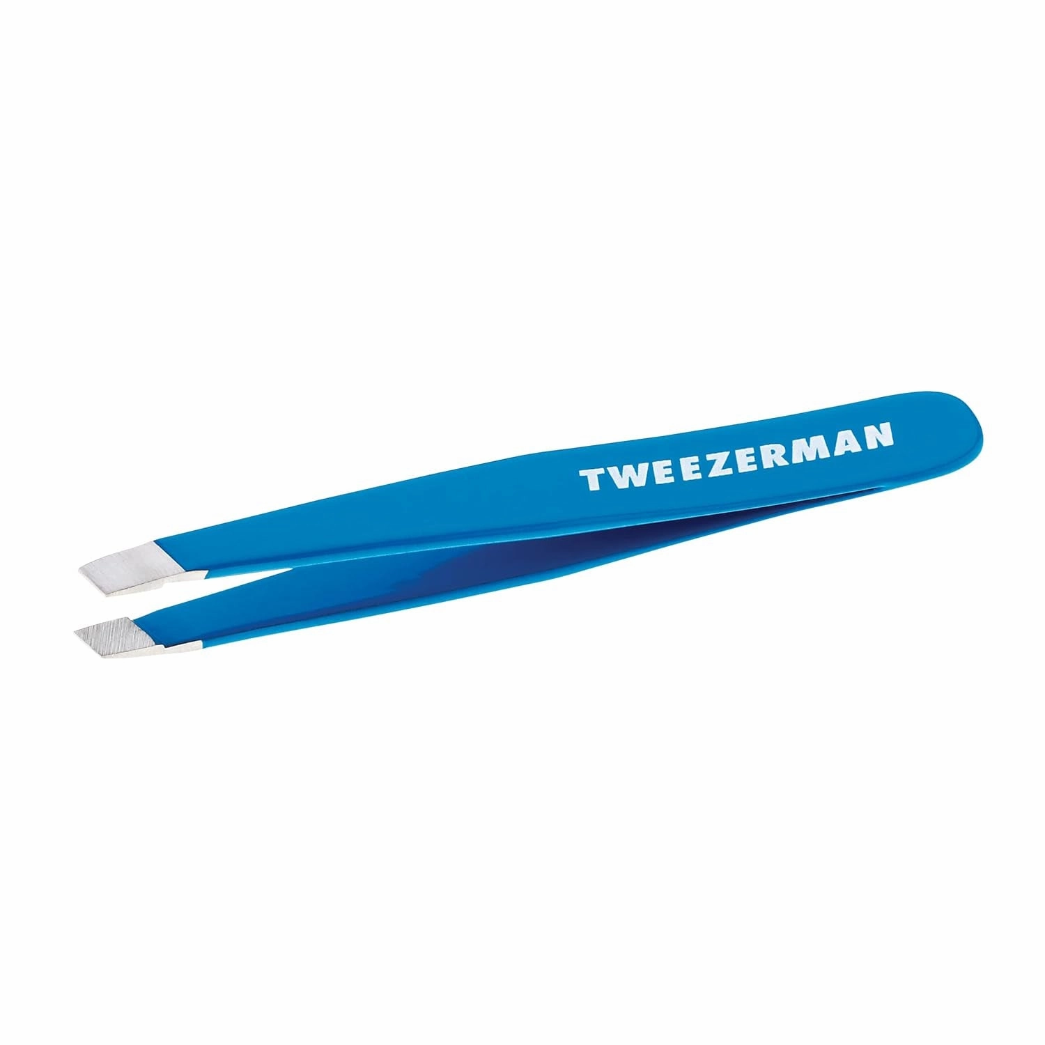 Mini Slant Tweezer - Tweezers for Eyebrows, Travel Tweezers for Eyebrows, Facial Hair, Ingrown Hair (Neon Pink)