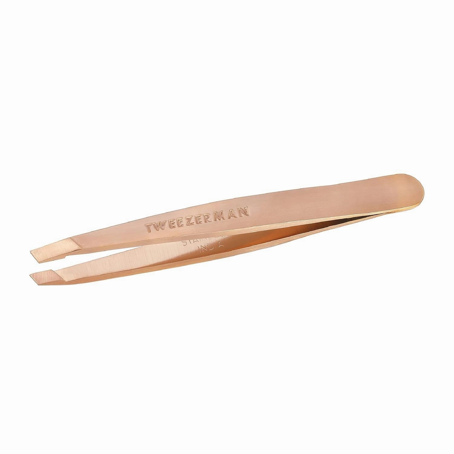 Mini Slant Tweezer - Tweezers for Eyebrows, Travel Tweezers for Eyebrows, Facial Hair, Ingrown Hair (Neon Pink)