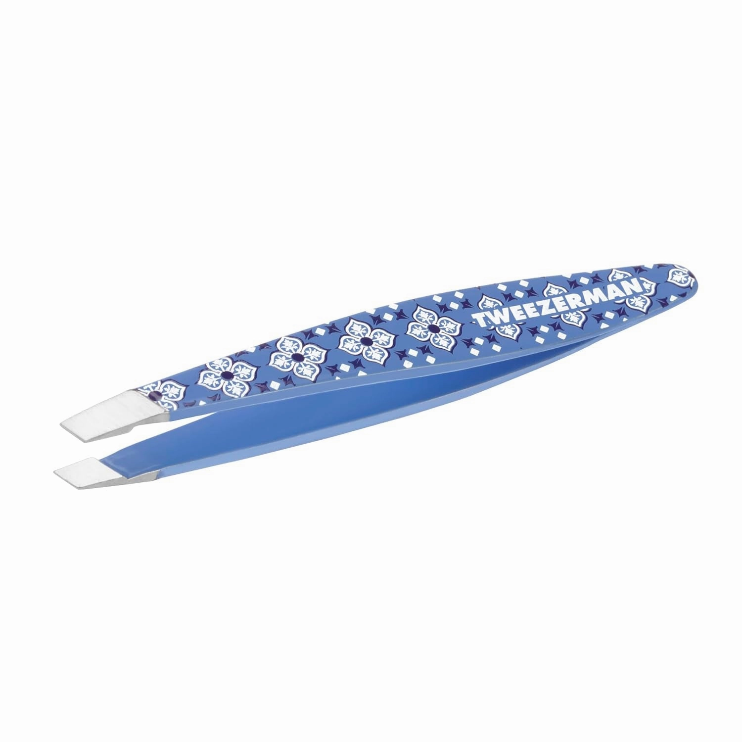 Mini Slant Tweezer - Tweezers for Eyebrows, Travel Tweezers for Eyebrows, Facial Hair, Ingrown Hair (Neon Pink)