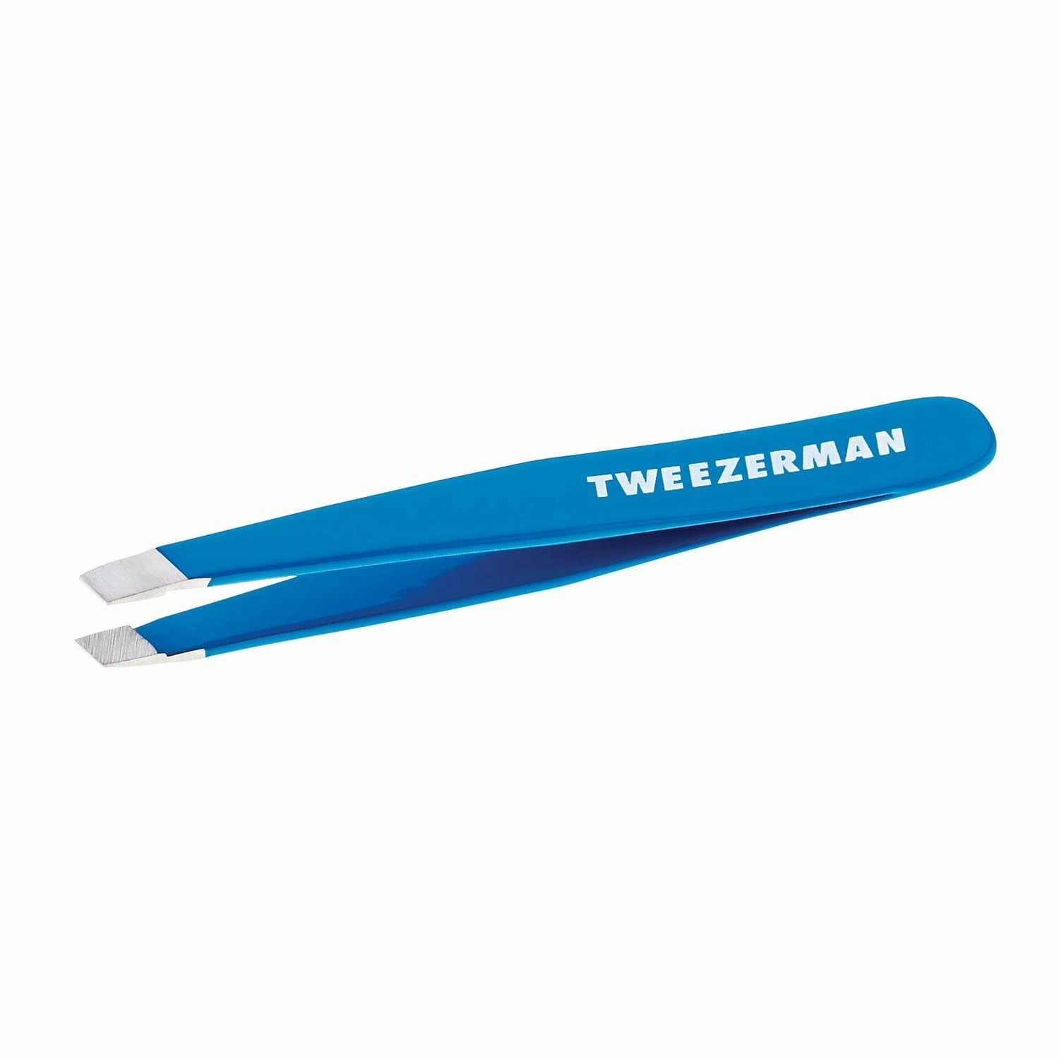 Mini Slant Tweezer - Tweezers for Eyebrows, Travel Tweezers for Eyebrows, Facial Hair, Ingrown Hair (Neon Pink)
