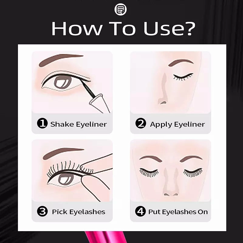 Mink Eyelashes Handmade With Tweezer Makeup Set