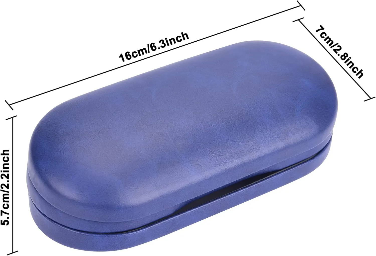 Muf 2 in 1 Contact Lens Case and Glasses Case,Double Sided Dual Use Design,Leak Proof & Portable,Tweezer and Contact Lens Solution Bottle Included for Travel Kit,Blue