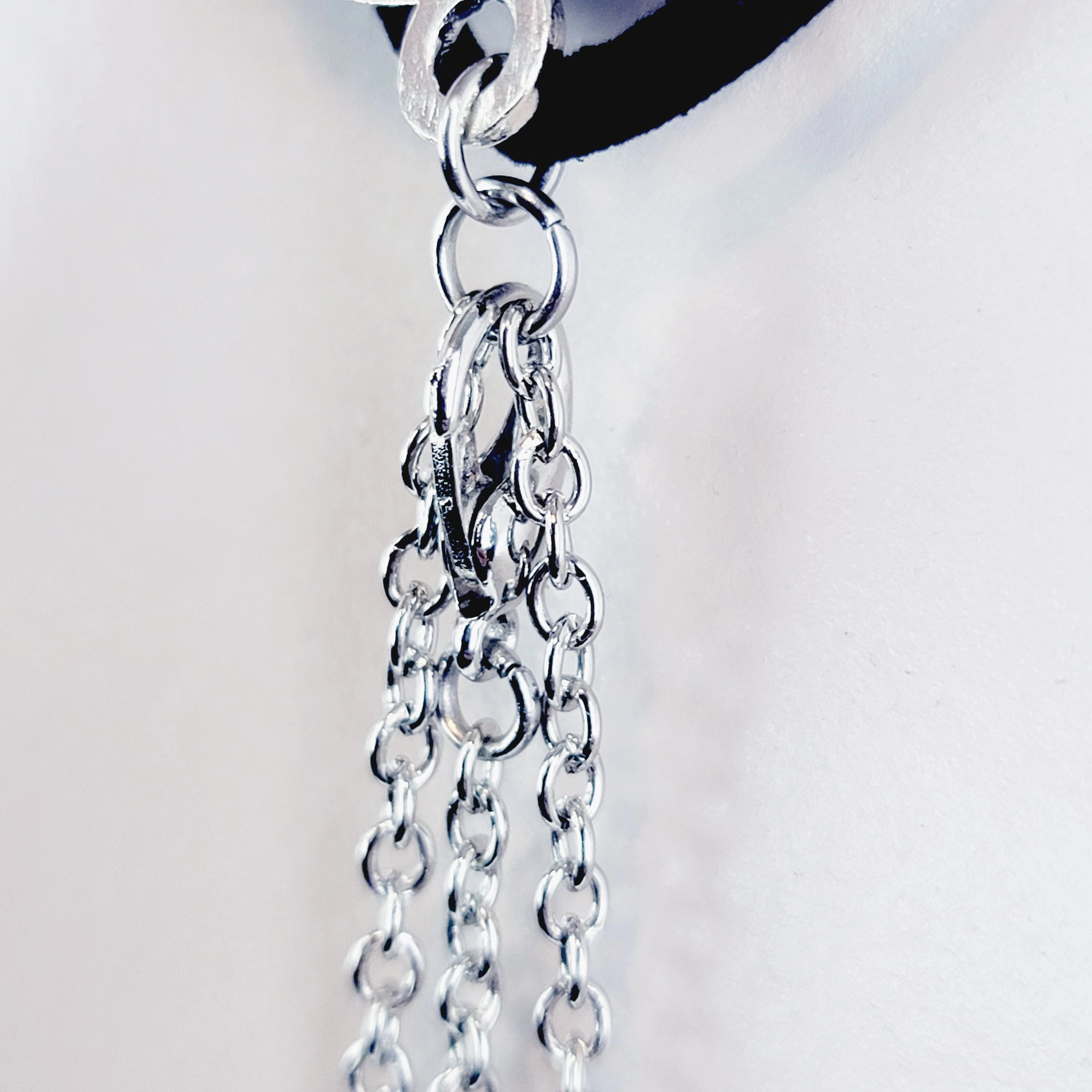 Multi Necklace Set with Amethyst- Necklace to Nipple, Non Piercing and Nipple Clamp Options.
