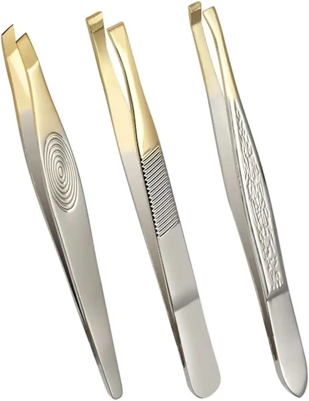 Multipurpose Stainless Steel Eyebrow Tweezer For Facial Hair Ingrown Hair Removal For Plucking Eyebrows Repair Clip Beards Tool(2)