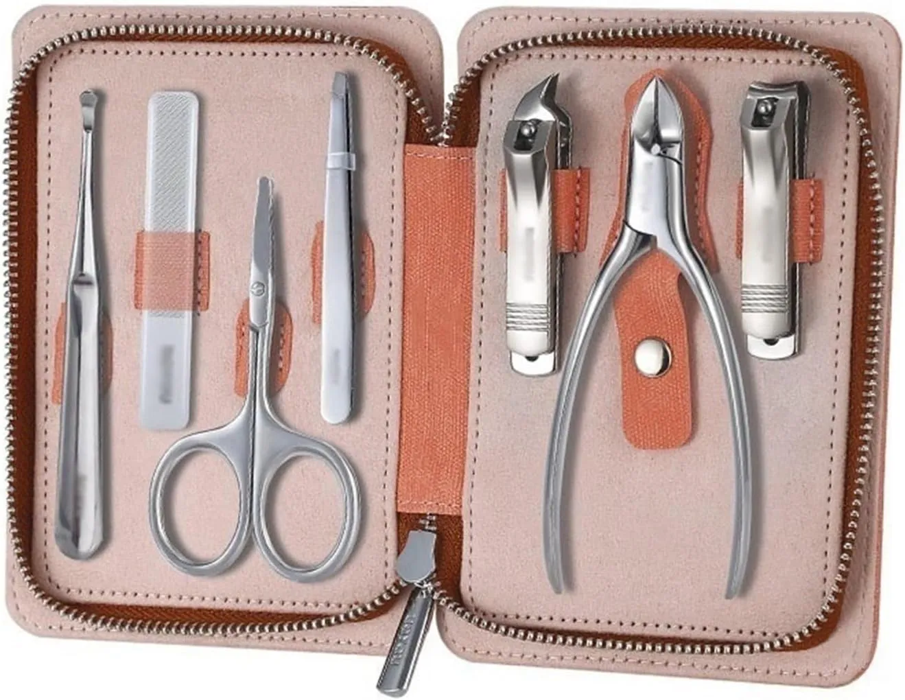Nail Clipper Set Portable Nail Clippers Set, 7 Pieces Pedicure Care Kit for Men and Women, Sharp Tool for Toe and Toe Nails, Personal Care Manicure Kit with Case