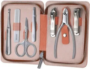 Nail Clipper Set Portable Nail Clippers Set, 7 Pieces Pedicure Care Kit for Men and Women, Sharp Tool for Toe and Toe Nails, Personal Care Manicure Kit with Case