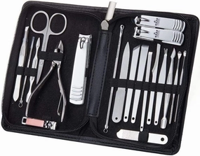 Nail Clippers, Manicure Pedicure Set,Nail clippers manicure set,Travel Mini Nail Set 20 Pcs Professional Manicure Set Stainless Steel Nail Clipper Kit Pedicure Scissor Tweezer Nail Care Tool Sets Port