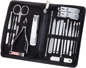 Nail clippers manicure set,Travel Mini Nail Set 20 Pcs Professional Manicure Set Stainless Steel Nail Clipper Kit Pedicure Scissor Tweezer Nail Care Tool Sets Portable Travel Beauty kit (Color : 14pcs