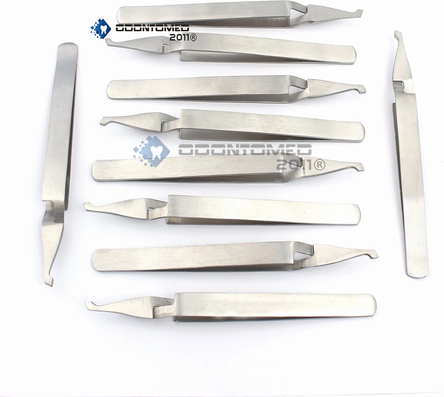 OdontoMed2011® 10 Pieces Reverse Action Tweezer Dental De Bonding Anterior Bracket Placement Forcep Pliers Orthodontics Instruments ODM 'Medium