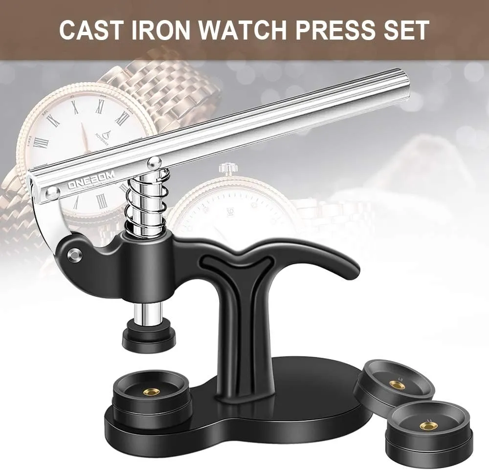 ONEBOM Watch Press Tool Set, Watch Repair Kit Professional with Everything, for Various Kinds of Watch (Watch Press Kit)