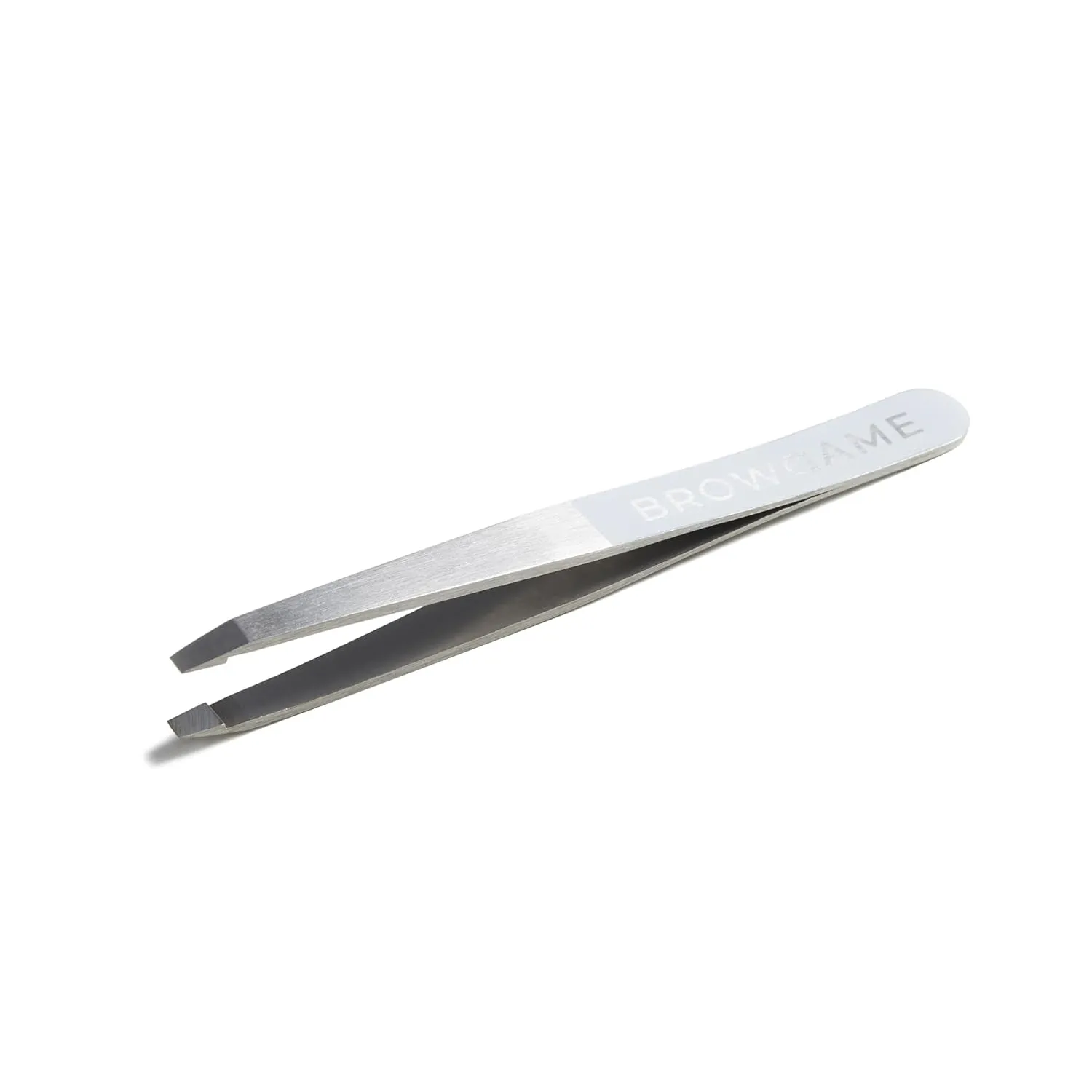 Original Slanted Tweezer - Precise, Extra Sharp Plucking Tool For Easy, Painless Hair Removal - Easy Grip For Meticulous Shaping - Stainless Steel Design For Sensitive Skin - White - 1 Pc