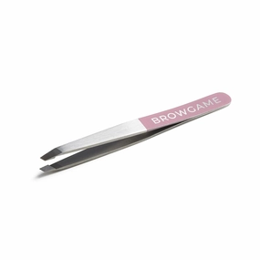 Original Slanted Tweezer - Precise, Extra Sharp Plucking Tool For Easy, Painless Hair Removal - Easy Grip For Meticulous Shaping - Stainless Steel Design For Sensitive Skin - Pink - 1 Pc
