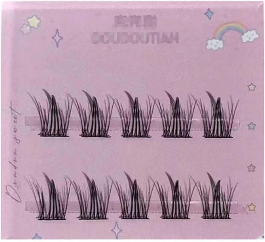 OXOAMP False Lashes 10pcs Clusters Lashes DIY Eyelash Extension Lengthening Wisps Mega Volume Individual Lashes Comfortable