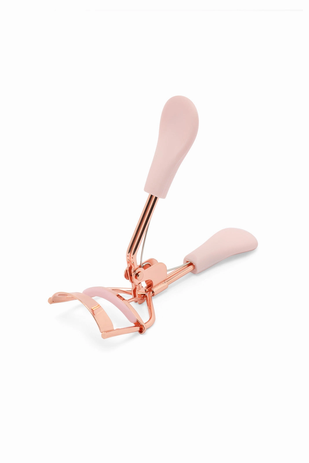 Pink Eyelash Curler With Tweezer