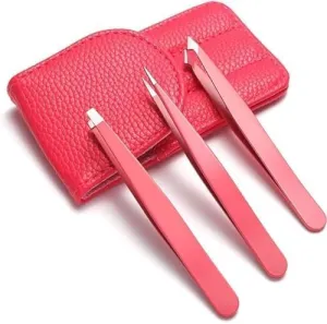 Precision Tweezers Set 3 Pack of Professional Tweezers Precision Eyebrow Tweezers Female Girls Daily Makeup Professional Stainless Steel Eyebrow Removal Tool Blackhead Removal, Parent
