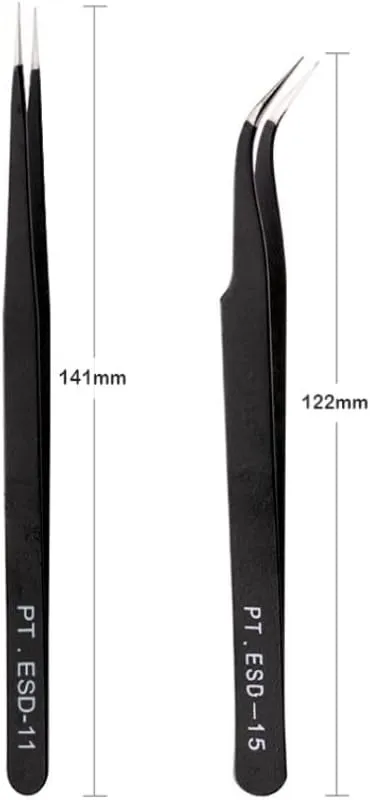 Precision Tweezers Set Stainless Steel Eyebrow Tweezer Eyelash Extension Tools Makeup Kit Tool (D 8pcs)