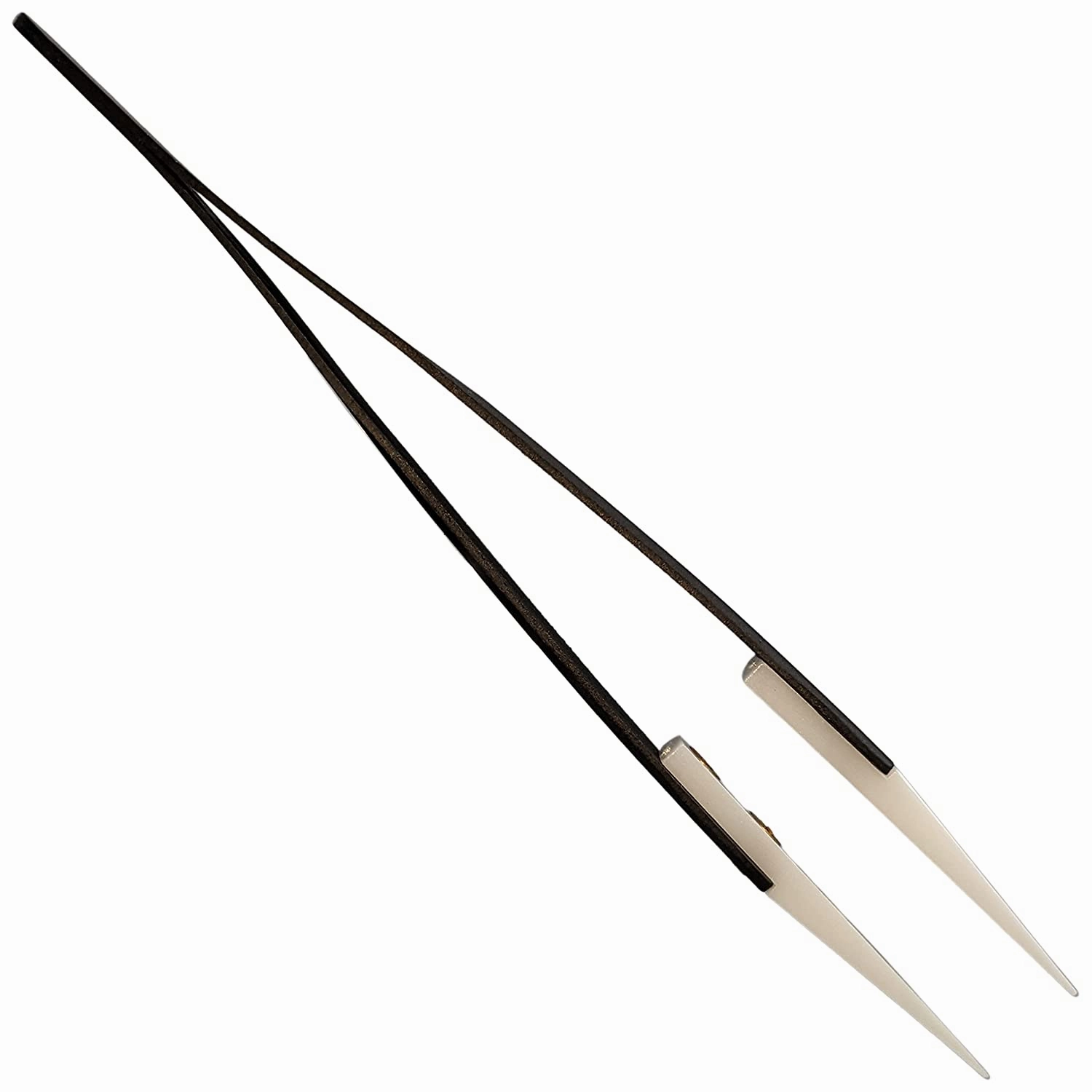 Precision Ceramic Tweezers Heat Resistant Non-conductive Anti-Magnetic Pointed Tweezers for Pinching Coils, Electronics, Jewelry-making (Black)