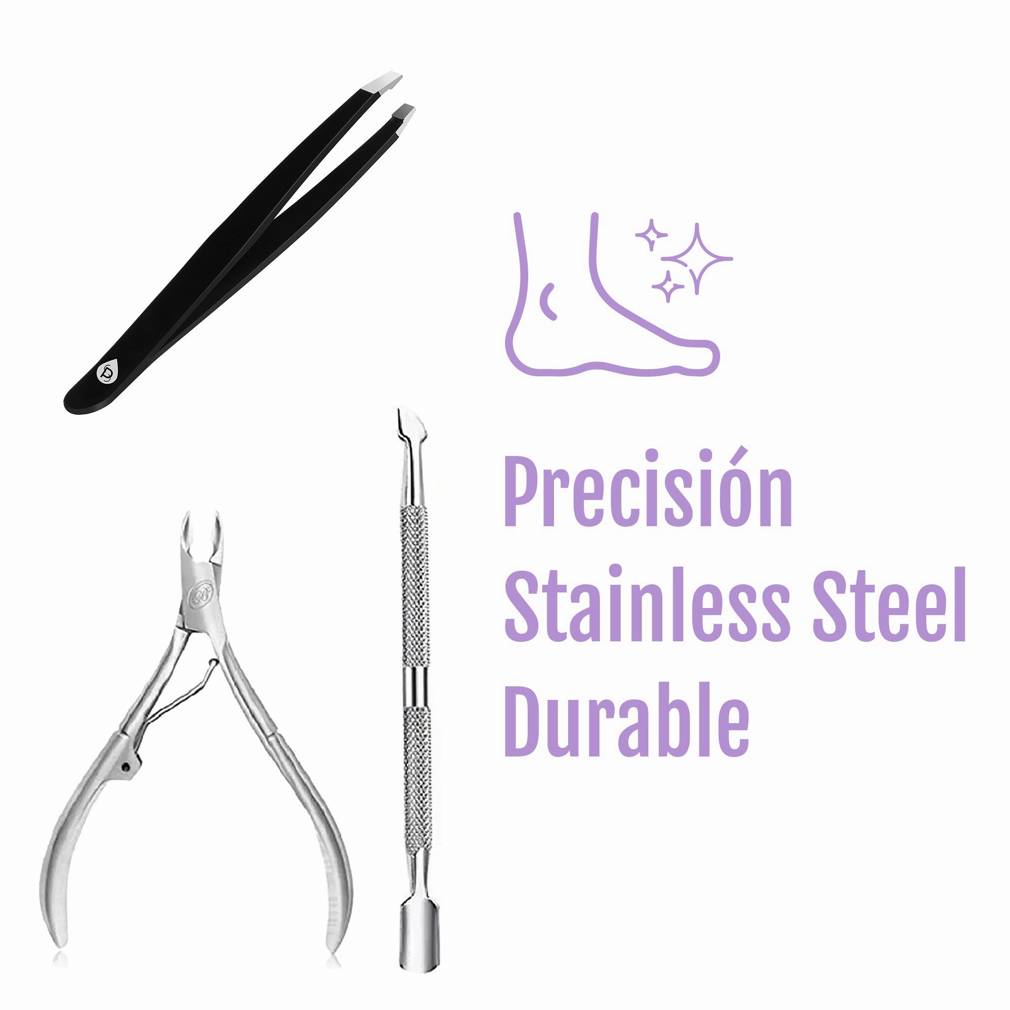 Precision Perfection Bundle: Slant Tip Tweezer   Salon-Grade Nail Care Kit