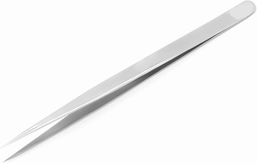 Premium Imported 402 Stainless Steel Beauty Tweezers High Accurate Straight And Curved Tips Faux Eyelashes Makeup Tools(Tweezer-straight)