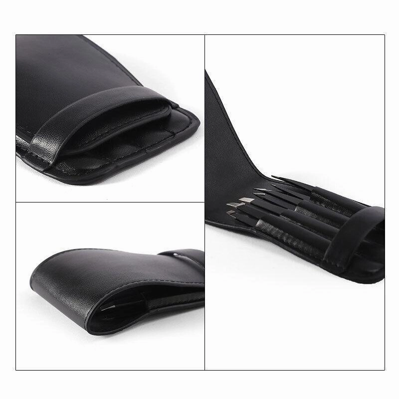 Professional Eyebrow Tweezers Set Plucker Puller Slanted Pointed Tip Manicure