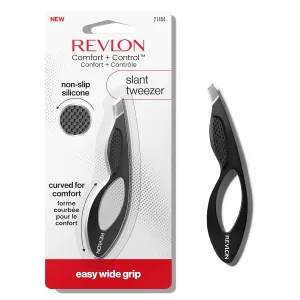 Revlon Comfort and Control Tweezer, Easy to Use Eyebrow Tool with Wide Grip, 1 count