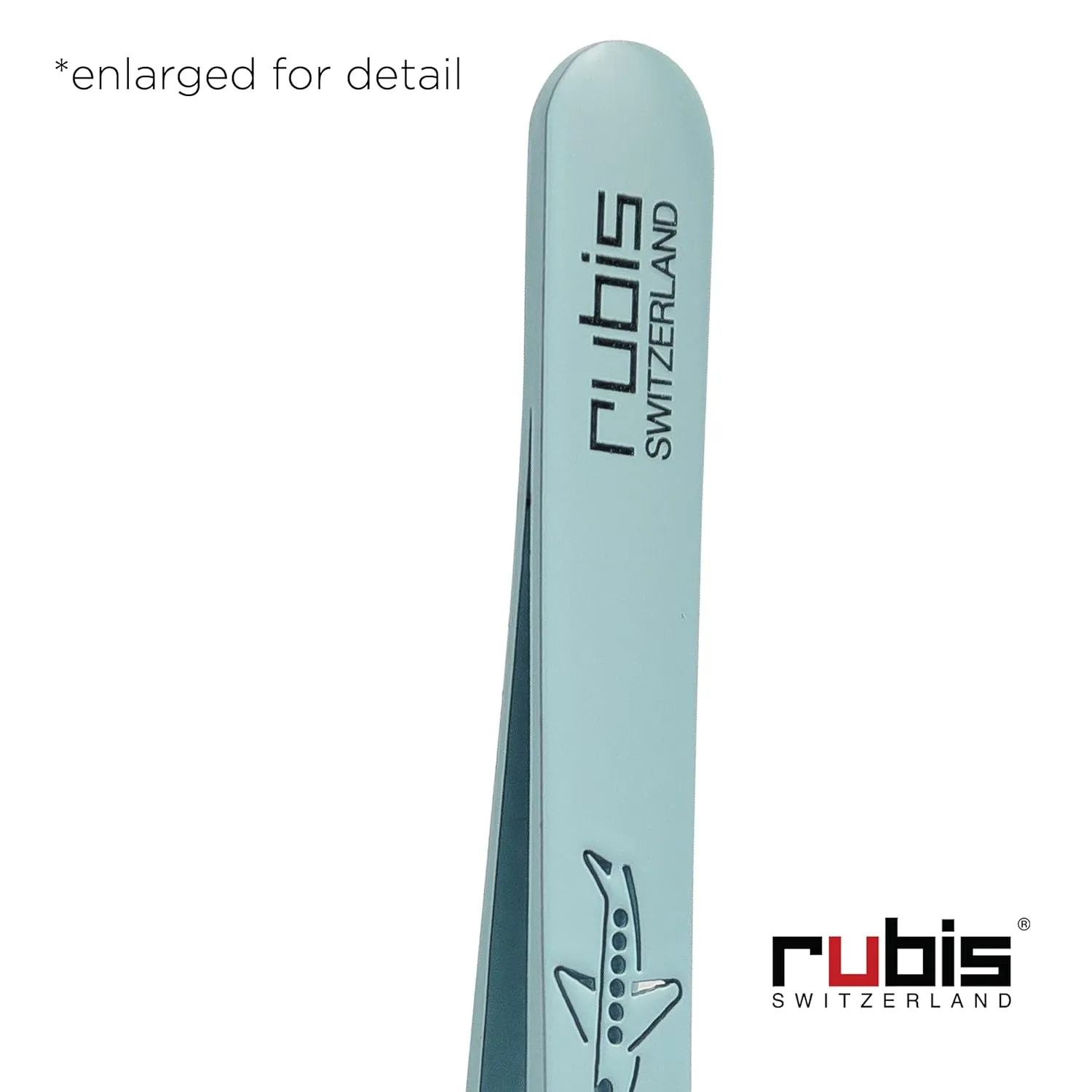 Rubis Classic Come Fly with Me Stainless Steel Slanted Tweezers for Precise Eyebrows and Hair Removal, The Emotional Collection, Light Blue Pastel,Rubis Switzerland Swiss Made World Renowned Precision