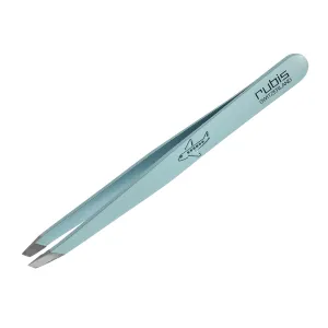Rubis Classic Come Fly with Me Stainless Steel Slanted Tweezers for Precise Eyebrows and Hair Removal, The Emotional Collection, Light Blue Pastel,Rubis Switzerland Swiss Made World Renowned Precision