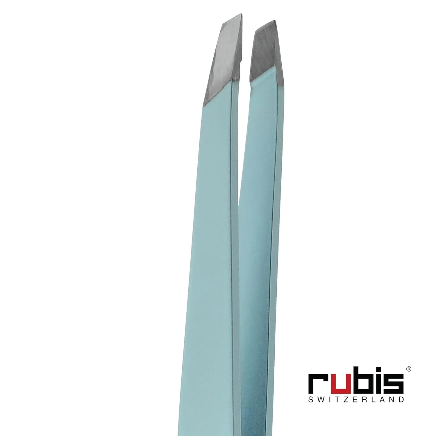 Rubis Classic Come Fly with Me Stainless Steel Slanted Tweezers for Precise Eyebrows and Hair Removal, The Emotional Collection, Light Blue Pastel,Rubis Switzerland Swiss Made World Renowned Precision