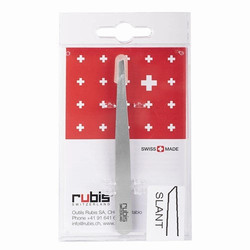 Rubis Classic Slant Tweezer - Stainless Steel