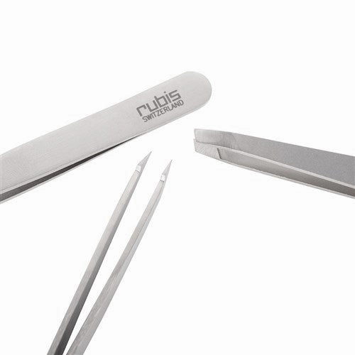 Rubis Classic Slant Tweezer - Stainless Steel