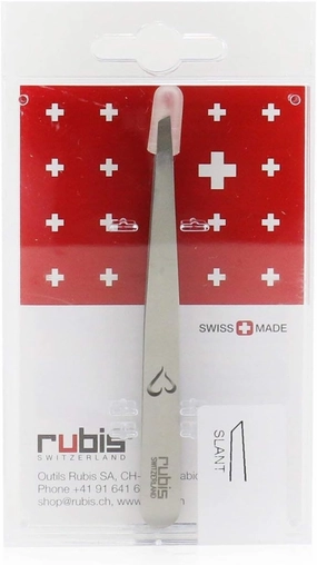 Rubis Switzerland Classic Slant Tip With Heart Tweezer 1K102H
