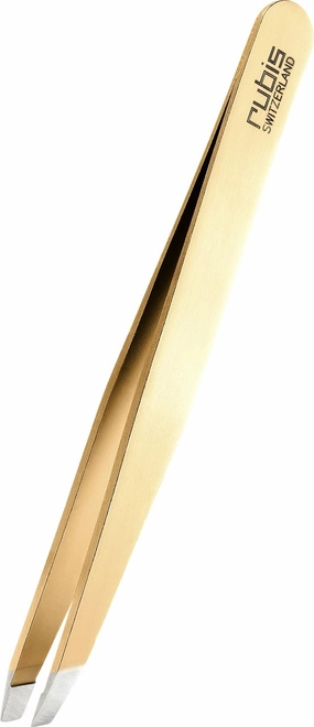 Rubis Switzerland Gold Slant Tweezers