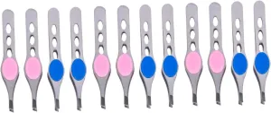 SAFIGLE 3sets 4pcs Eyebrow Tweezers Durable Beauty Tool for Precision Grooming Easy Hair Removal and Shaping 4pcs*3