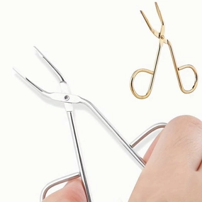 Scissors-Shaped Eyebrow Tweezer with Scissor Handle
