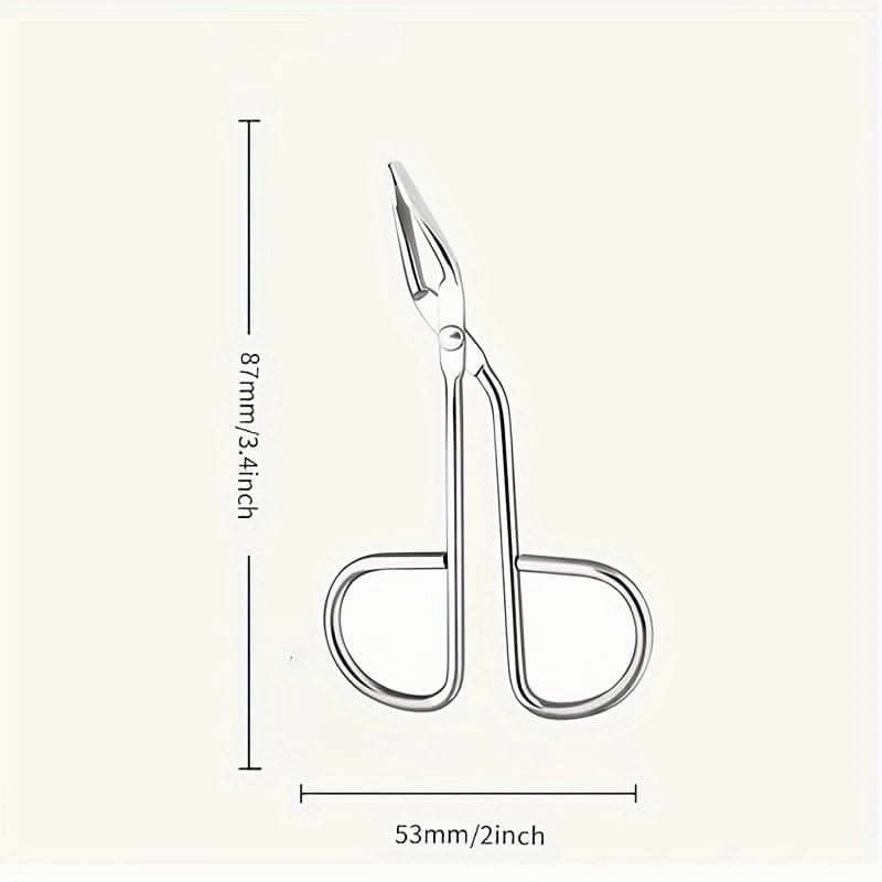 Scissors-Shaped Eyebrow Tweezer with Scissor Handle