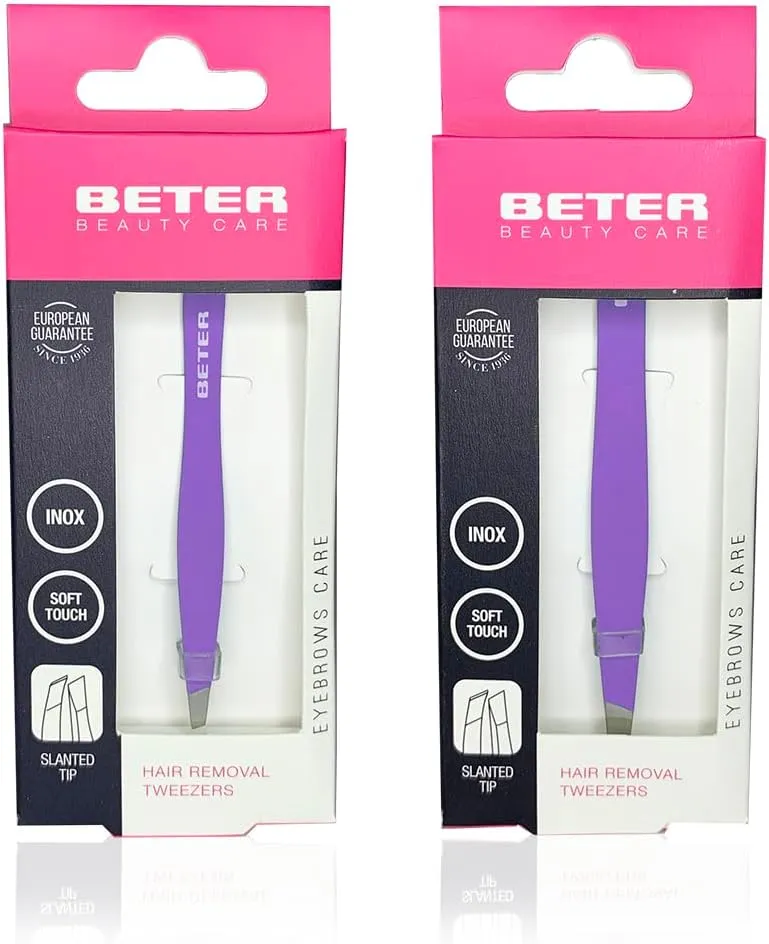 Set plucking tweezers Soft Touch in Bluee, 2 pieces