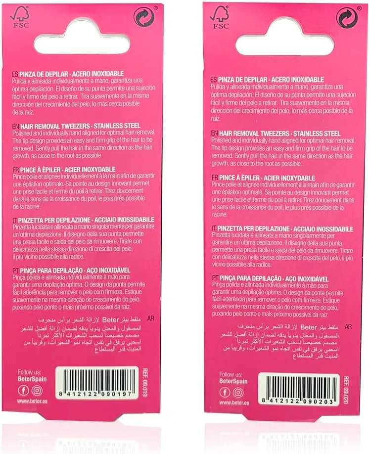 Set plucking tweezers Soft Touch in Bluee, 2 pieces
