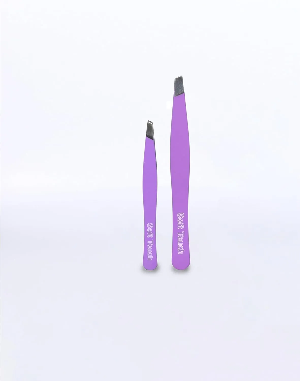 Set plucking tweezers Soft Touch in Bluee, 2 pieces