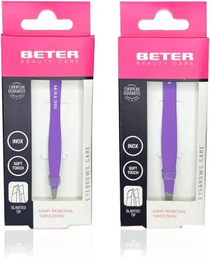 Set plucking tweezers Soft Touch in Bluee, 2 pieces