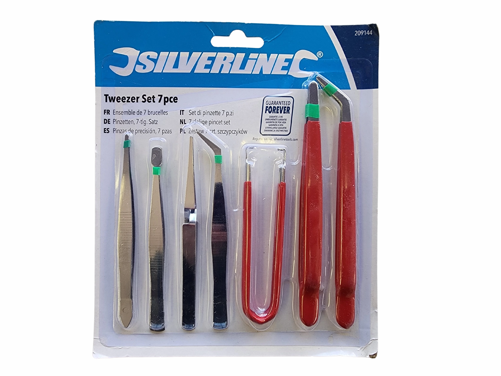 Silverline 7-Piece Tweezer Set