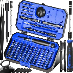Small Precision Screwdriver Set with 103 Multi Bits, MINGFIX 115 in 1 Magnetic Repair Tool Kit for MacBook,Laptop,PC,Computers, iPhone, Electronics,PS5,PS4,Nintendo Switch, Xbox,Watches & Eye Glasses