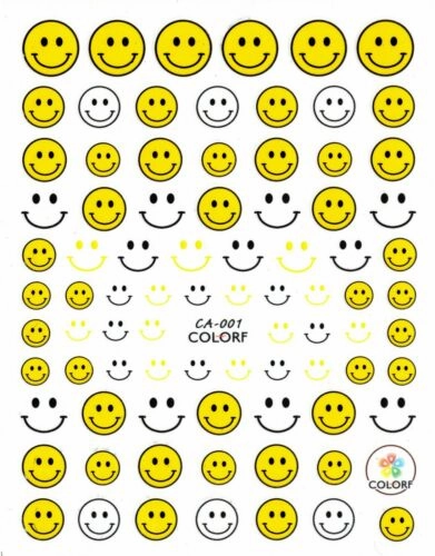 Smiley Face Emoji Nail Sticker