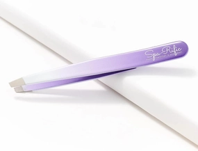 Spa-Rific Slant Tweezers - Handmade Precision Tool for Women & Men, 25 - Degree Angle for Shaping Eyebrows & Grooming Facial Countours, Eyebrow and Facial Hair Remover (Lilac Ombre)