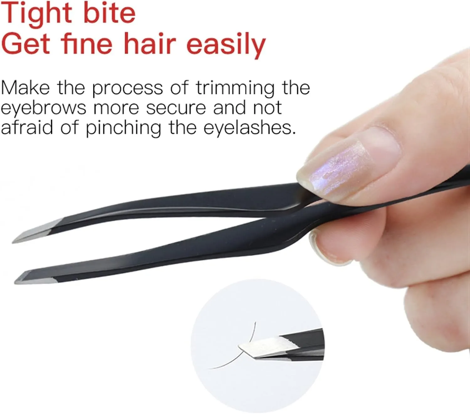 Stainless Steel Beauty Clip Slant Eyelash Tweezer Clip for Eyebrow Eyebrow Makeup Tools (Color : 03, Size : 1SIZE) (2 1SIZE)