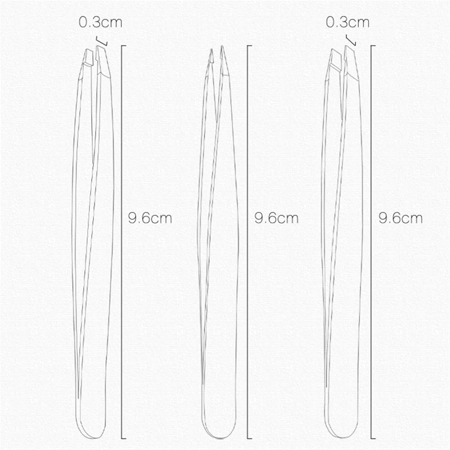 Stainless Steel Eyebrow Tweezers Point Tip/Slant Tip/Flat Tip Makeup Tool Kits with Bag (Color : Pink, Size : 1SIZE) (Rose Gold 1SIZE)